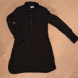 Long sleeved button down mini dress